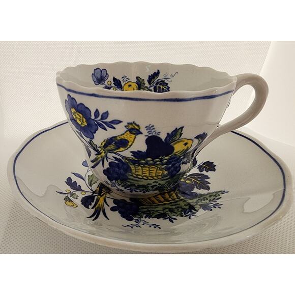 TEA CUP & SAUCER-S3274 COPELAND ENGLAND-"BlueBird" - Picture 3 of 7